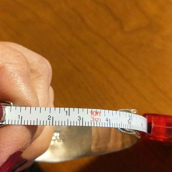 Native American Turquoise & Coral Stamped Cuff - Picture 8 of 10